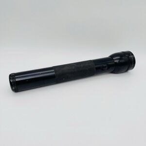 Mag-Lite Flashlight 3 D Cell Black Vintage Mag Light 12" Tested & Working